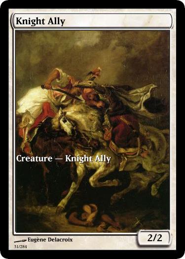 Knight Ally token mtg Eugène Delacroix