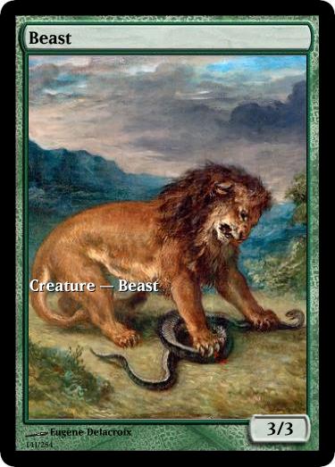 Beast token mtg Eugène Delacroix