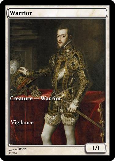 Warrior token mtg Titian